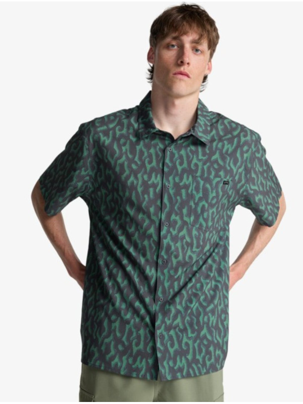 Surftrek Perf Camisa de Manga Corta Marrón Hombre