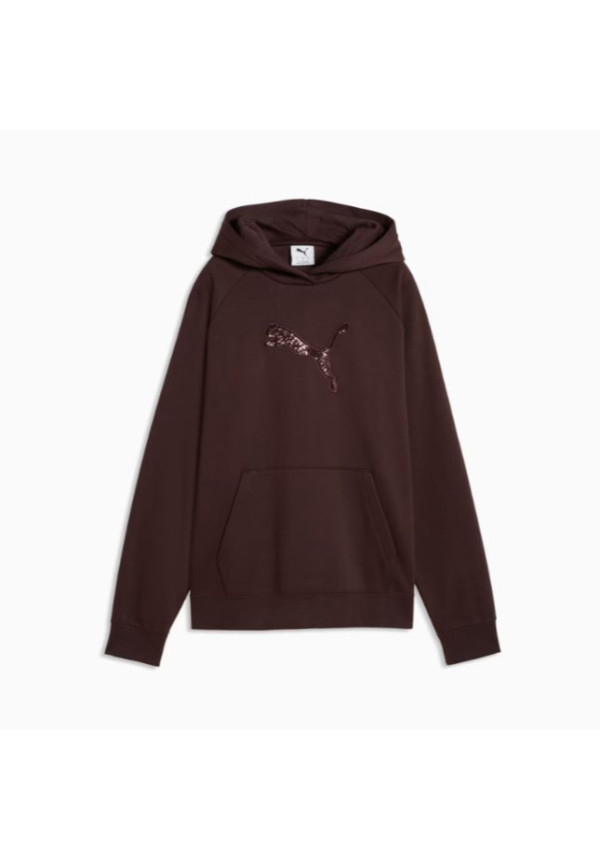 Sudadera con capucha Essentials Sequins para mujer