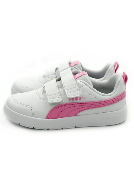 Puma 397642 09 Courtflex V3 Deportivo Blanco Rosa Niñas Blanco