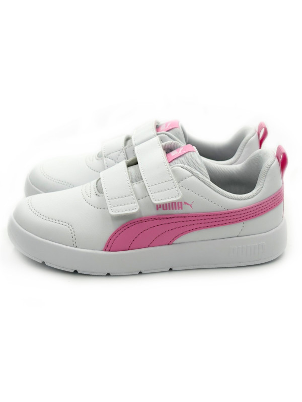 Puma 397642 09 Courtflex V3 Deportivo Blanco Rosa Niñas Blanco