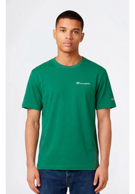 CAMISETA HOMBRE CON PEQUEÑO LOGO BORDADO ICONS VERDE BRILLANTE