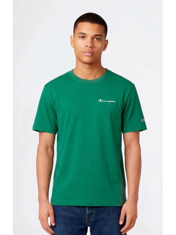 CAMISETA HOMBRE CON PEQUEÑO LOGO BORDADO ICONS VERDE BRILLANTE